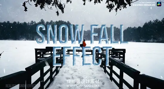 达芬奇预设 冬季下雪雪花飘落视觉特效 Snow Fall Effect