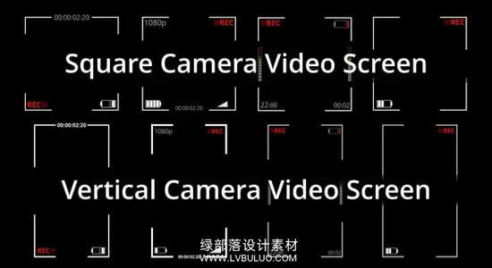 达芬奇预设 8个方形竖屏相机录像显示对焦屏幕动画包 Square and Vertical Video Recording Screen