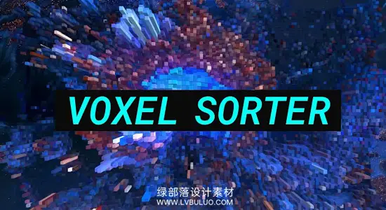AE/PR/达芬奇插件 3D立体方块像素排列视觉特效 Voxel Sorter Win