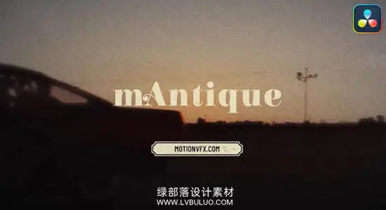 达芬奇预设 14种老电影开场标题叠加效果视频转场包 motionVFX – mAntique