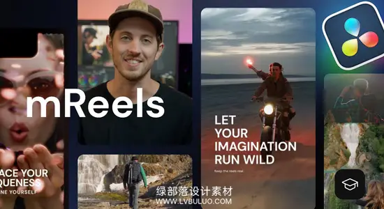 达芬奇预设 50款潮流Vlog分屏标题排版转场动画包 motionVFX – mReels