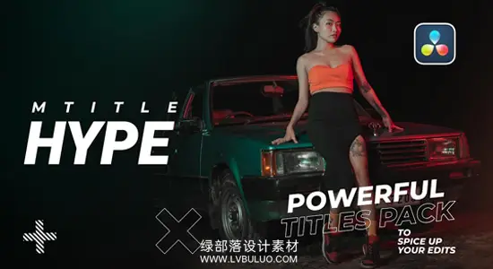 达芬奇预设 62个现代动感文字活力标题排版动画包 motionVFX – mTitle Hype DVR
