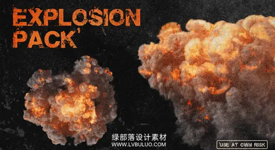 视频素材 20组电影大片级爆炸真实爆炸火花烟雾特效合成动画 20 Blockbuster Explosions Packs