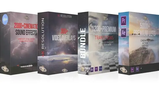 8500+终极电影制作人视频叠加+转场音效+LUT调色合集 Complete Bundle – 8500+ Tools for Filmmakers