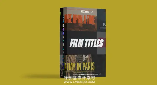 AE/PR/达芬奇/PS模板 25款电影海报宣传标题酷炫片头文字动画 AcidBite – Film Titles