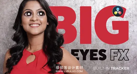 达芬奇预设 大眼睛特效夸张眼部放大视觉动画 Big Eyes Effect