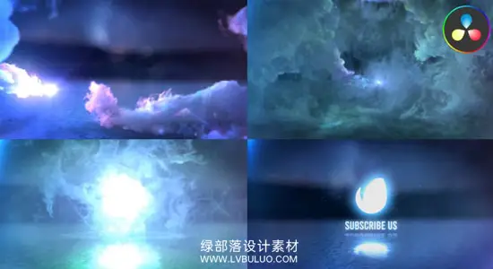 达芬奇模板 绚丽烟尾闪光魔幻粒子LOGO展示品牌标志动画包 Color Dance Logo Reveal for DaVinci Resolve