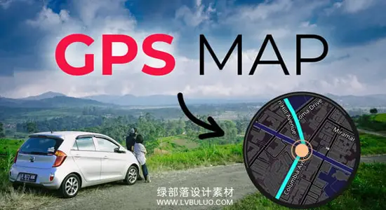 达芬奇预设 GPS旅行地图弹出动态定位与地点标记路径动画 GPS Travel Map Pop Up