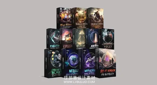 音效素材 12套史诗级电影制作人科幻赛博朋克战争格斗冲击爆炸预告片音效合集 Ghosthack x Boom Library Sound FX & Foley Bundle