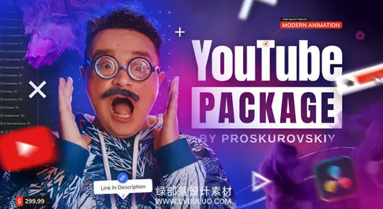 达芬奇预设 YouTube必备素材库视频创作者常用特效预设合集 YouTube Essential Library