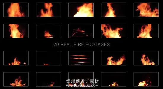 视频素材 20个真实火焰燃烧特效实拍火焰动画 20 Pack Real Fire