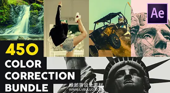 调色预设 450组电影时尚复古黑白VHS风格视频LUT调色预设 450 Color Correction Bundle