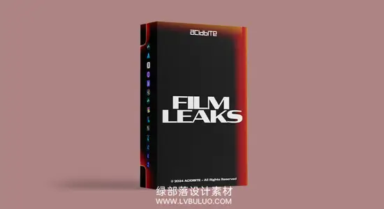 视频素材 34个复古电影胶片镜头漏光纹理叠加转场过渡动画 Acidbite – Film Leaks