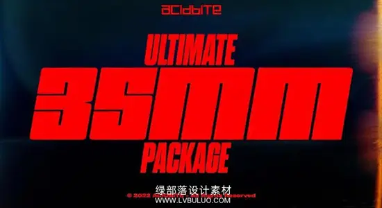 视频素材/LUT预设 123个35mm复古胶片颗粒灼烧纹理过渡调色音效 Acidbite – The Ultimate 35mm Pack