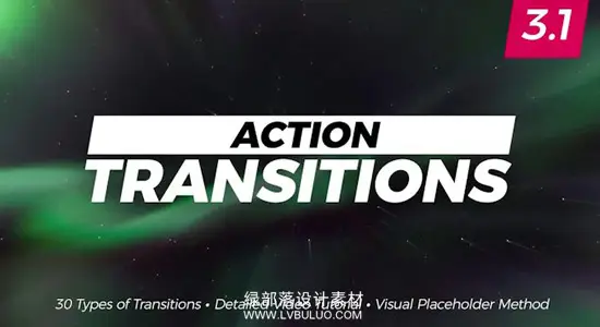 PR模板 30个平移拉近旋转模糊转场预设 Action Transitions