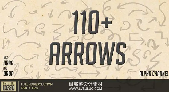 视频素材 115个高清手绘箭头指引动画 Arrow Pack