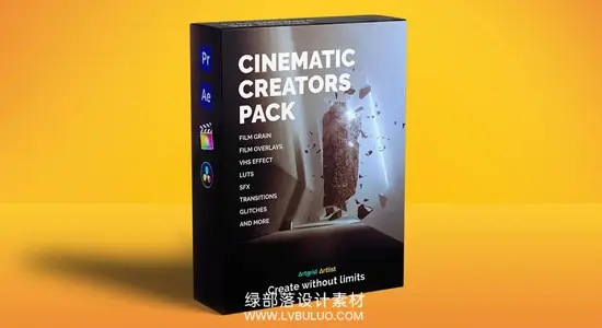 胶片颗粒光晕毛刺VHS特效+LUT+音效合集 Artlist – Cinematic Creator Pack 2020