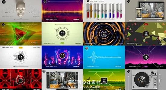 AE模板 50种动态音乐频谱音频可视化动画 Audio Spectrum Music Visualizers