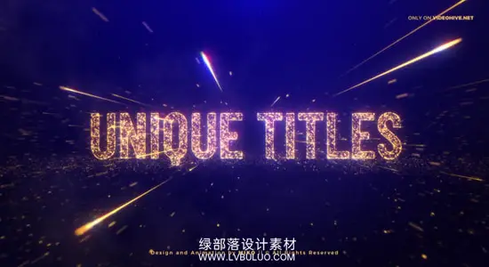 AE模板 奢华金色闪耀粒子颁奖典礼文字标题片头 Awards Gold Particles Titles