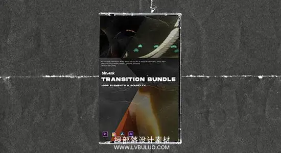 视频素材 180个复古胶片噪点划痕灼烧转场动画 Blindusk – Transitions Bundle