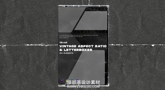视频素材 25+复古电影宽高比遮罩边框 Blindusk – Vintage Aspect Ratio & Letterboxes