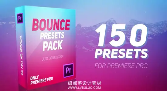 PR预设 150个文字图形视频弹跳动作动画预设 Bounce Presets Pack