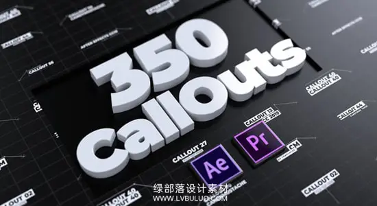 AE/PR模板 350种呼出动态标注指示线条图形动画 CallOuts For Premiere Pro and After Effects