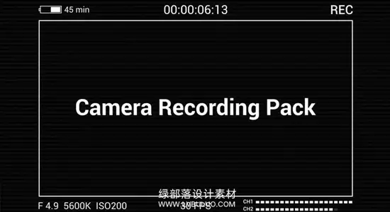 PR模板 摄像机相机取景框录制拍摄效果动画 Camera Recording Pack