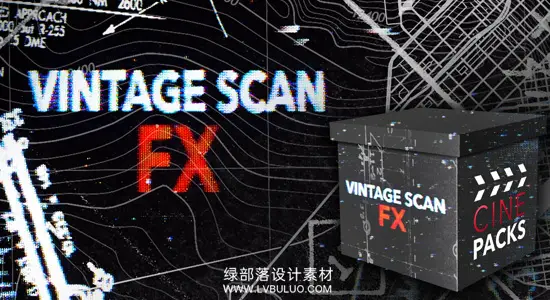 视频素材 154个复古扫描失真故障图形叠加动画 CinePacks – Vintage Scan FX