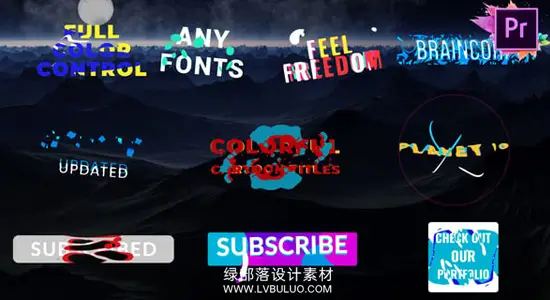 PR模板 10款手绘彩色卡通文字标题动画 Colorful Cartoon Titles