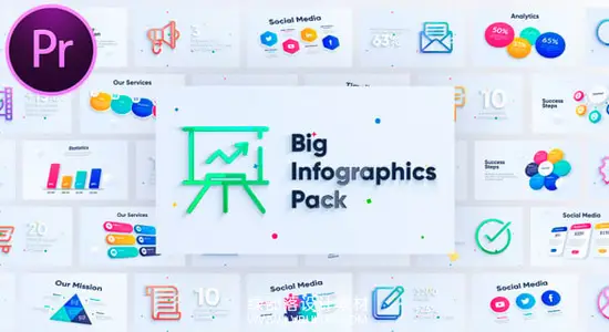 PR模板 90种彩色企业级信息图表动画 Corporate Infographics Charts Pack
