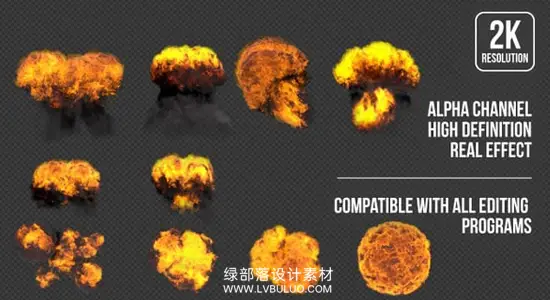 视频素材 10组真实爆炸火焰烟雾特效合成动画 Explosion Pack – 10 Footage