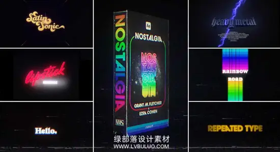 AE模板 30个复古VHS怀旧文字标题动画 Ezra Cohen – Nostalgia