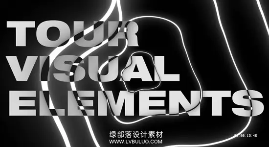 视频素材 69个极简循环视觉元素星域边框几何图形动画 Ezra Cohen – Tour Visual Elements V1
