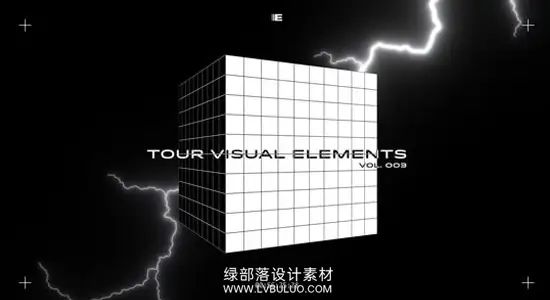 视频素材 45个数据文本层低多边形闪电3D人物网格隧道循环图形元素 Ezra Cohen – Tour Visual Elements V3