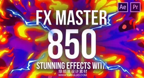 AE/PR模板 850+卡通MG火焰烟雾爆炸电流霓虹特效动画元素包 FX Master – Cartoon Action Elements