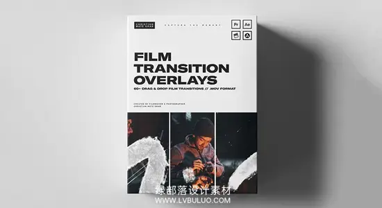 视频素材 61个复古胶片燃烧漏光划痕穿孔转场过渡动画 Film Transition Overlays