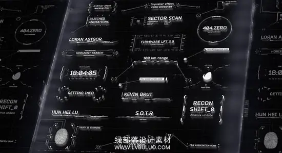 AE模板 科幻HUD故障风格标题与信息标注框动画 HUD Titles and Call-Outs Pack
