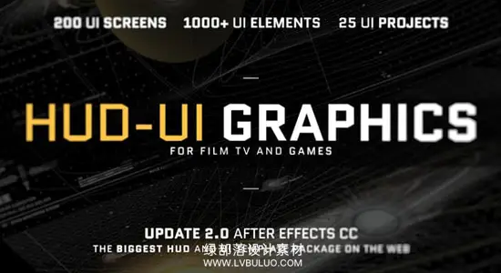 AE模板 1350种科技感HUD信息数据游戏UI界面元素图形动画 HUD – UI Graphics
