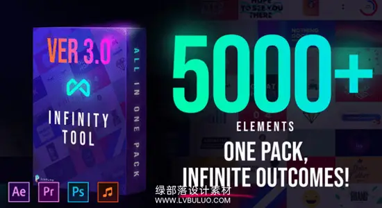 AE/PR模板 5000+文字标题背景转场图表图标动画合集 Infinity Graphics Pack v3.0