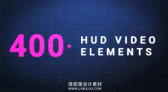 视频素材 424个高科技HUD科幻UI界面元素动画+AEP源文件 Interface 400+ HUD Video Elements