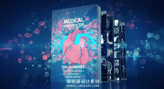 AE模板 700种人体骨骼器官细胞DNA动画元素 Medical Constructor