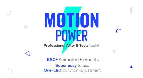 AE模板 620个社交文字标题字幕条图形动画 Motion Power – Corporate
