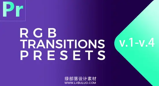PR预设 80个RGB色彩分离抖动故障转场共四套 RGB Transitions Pack v.1-v.4