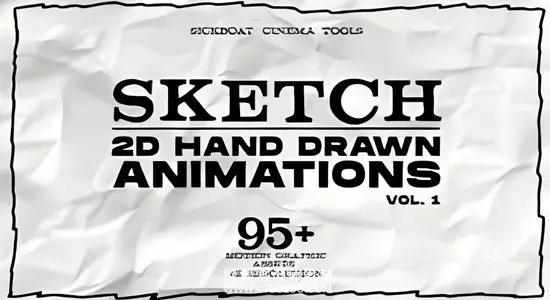 视频素材 92个2D手绘涂鸦线条图形数字动画 Sickboat – Sketch Vol.1：2D Hand Drawn Animations
