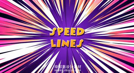 AE模板 动漫卡通风格动态速度线循环背景动画 Speed Lines Backgrounds