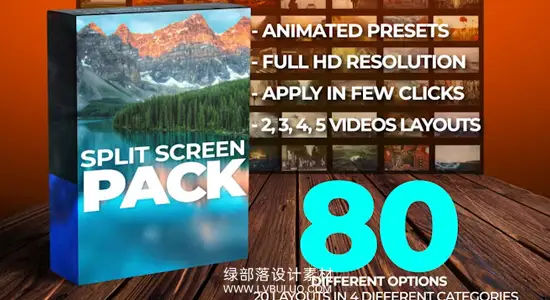 PR预设 80个动态多画面分屏组合拼贴动画 Split Screen Pack for Premiere Pro