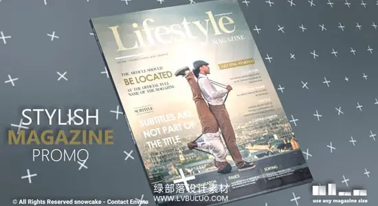 AE模板 三维书籍杂志翻页时尚宣传展示动画 Stylish Magazine Promo