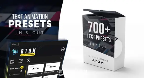 AE模板 700组文字标题缓入缓出字幕特效动画 Text Presets AtomX