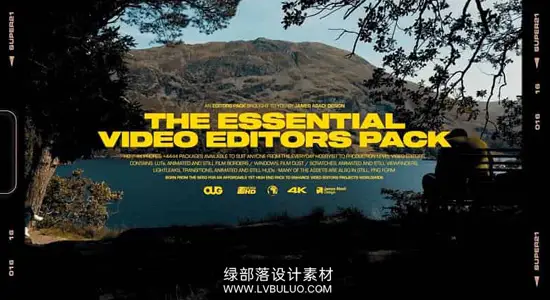 复古胶片灼烧刮痕叠加视频+边框图片+LUT调色预设合集 The Essential Video Editors Pack